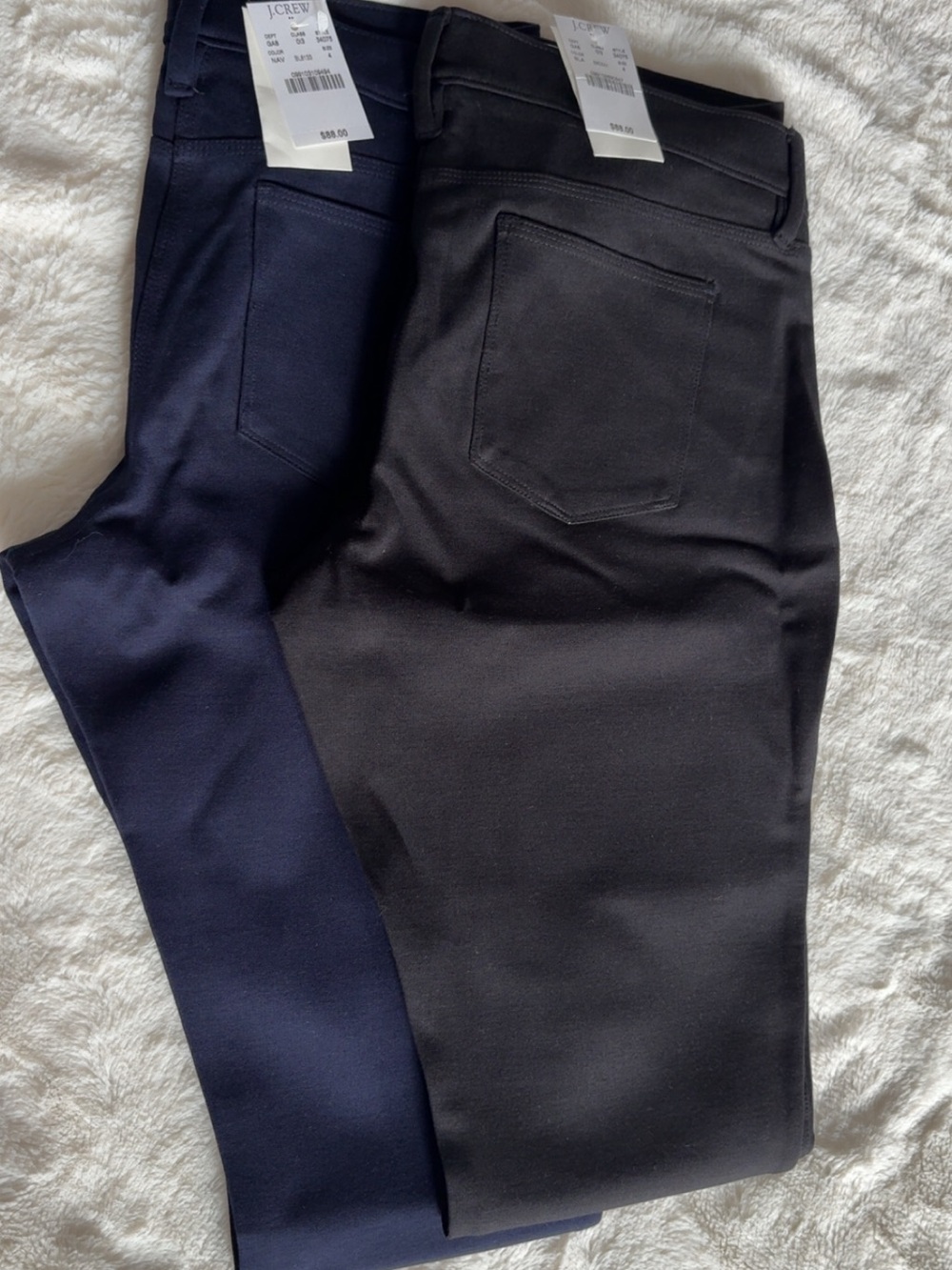 J. Crew Gigi Stretch Pants - Black and Navy